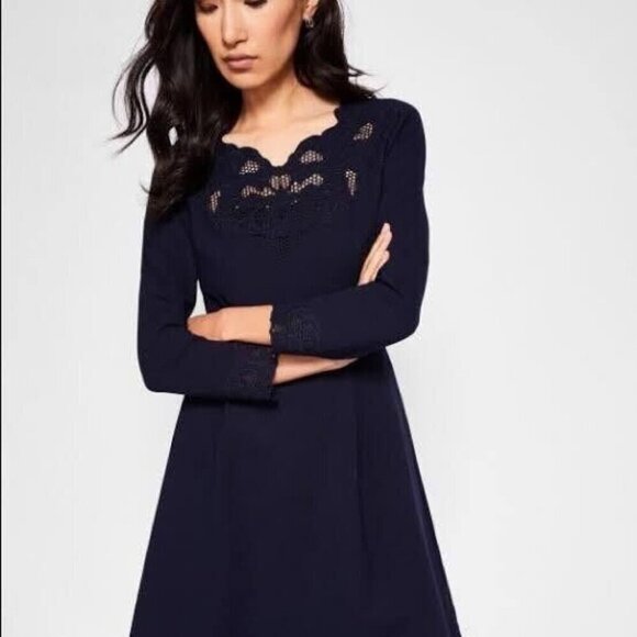 NWOT Ted Baker London Emey Embroidered Dress - Picture 3 of 11